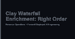 Clay Waterfall Enrichment: Right Order