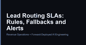 Lead Routing SLAs: Rules, Fallbacks and Alerts